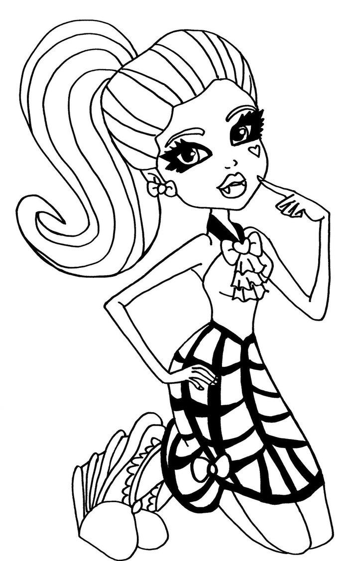 709x1127 Draculaura Coloring Pages