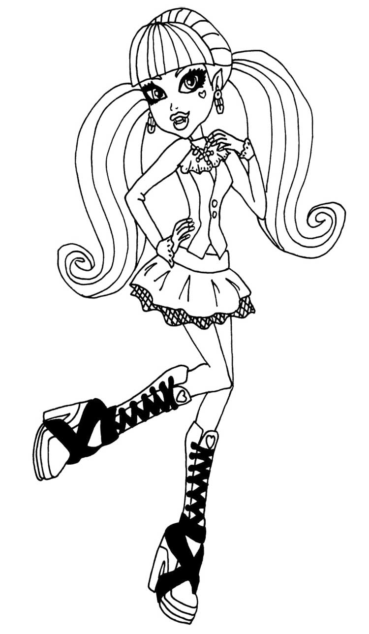 Monster High Draculaura Coloring Pages