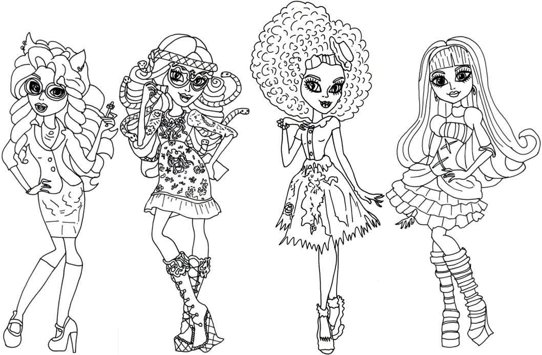 1058x693 Free Printable Monster High Coloring Pages Monster High Coloring