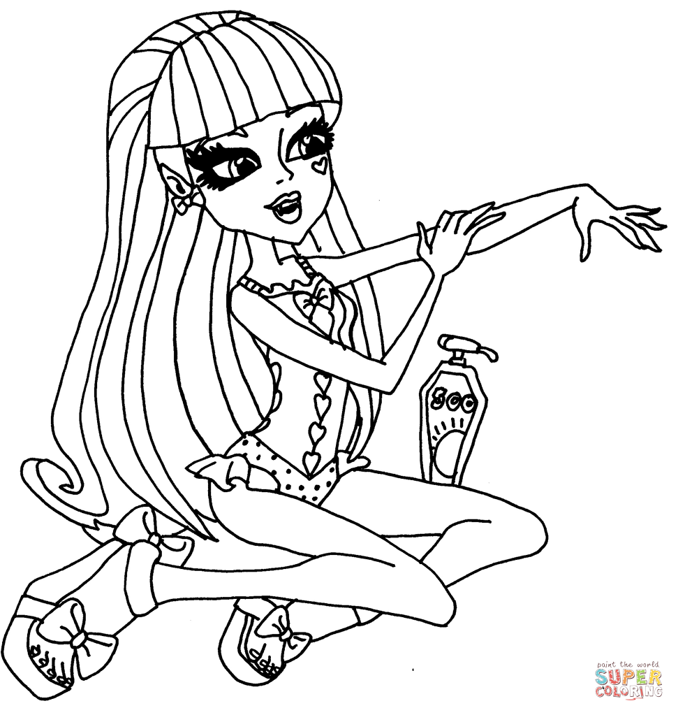 971x1023 Monster High Coloring Pages Draculaura Free