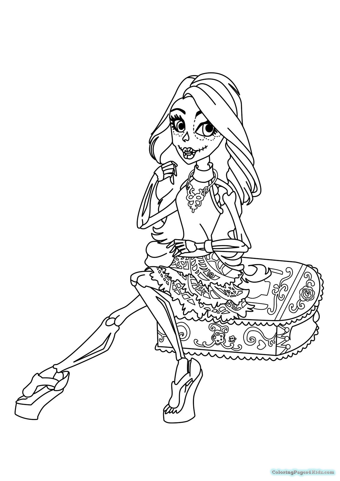 1131x1600 Monster High Haunted Coloring Pages Rochelle Coloring Pages For Kids