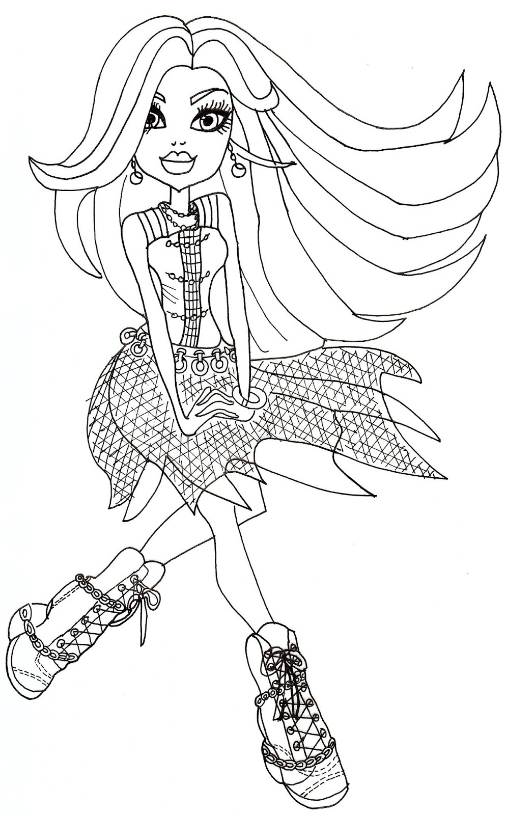 994x1600 Monster High Spectra Coloring Pages
