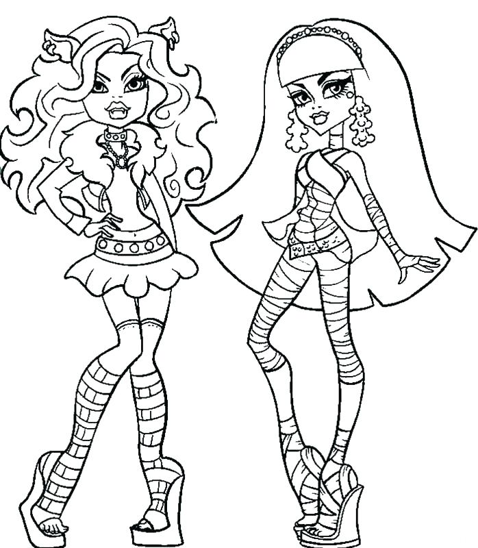 698x800 Printable Monster High Coloring Pages Free Monster High Coloring