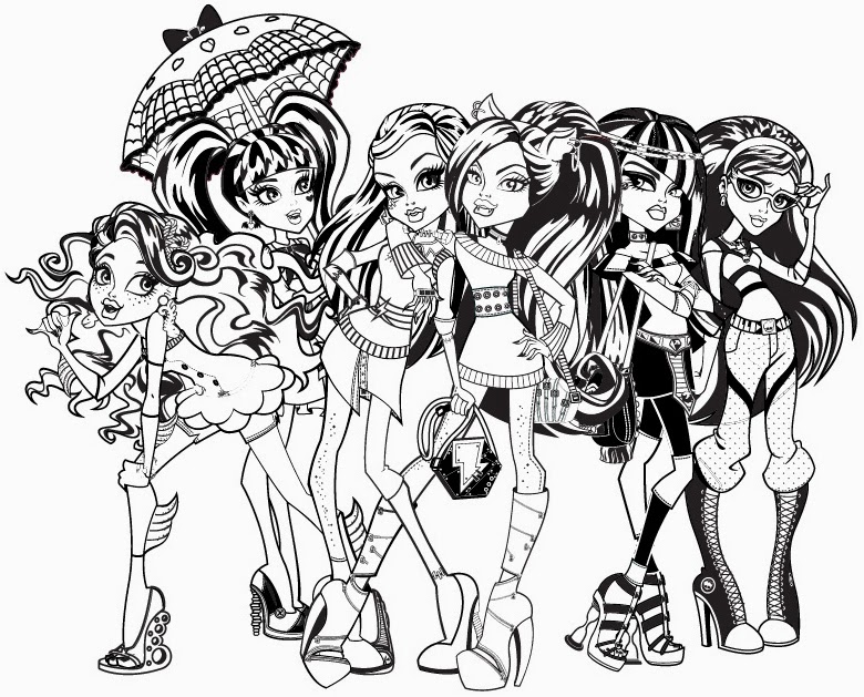 780x629 Coloring Pages. Monster High Coloring Pages Pdf