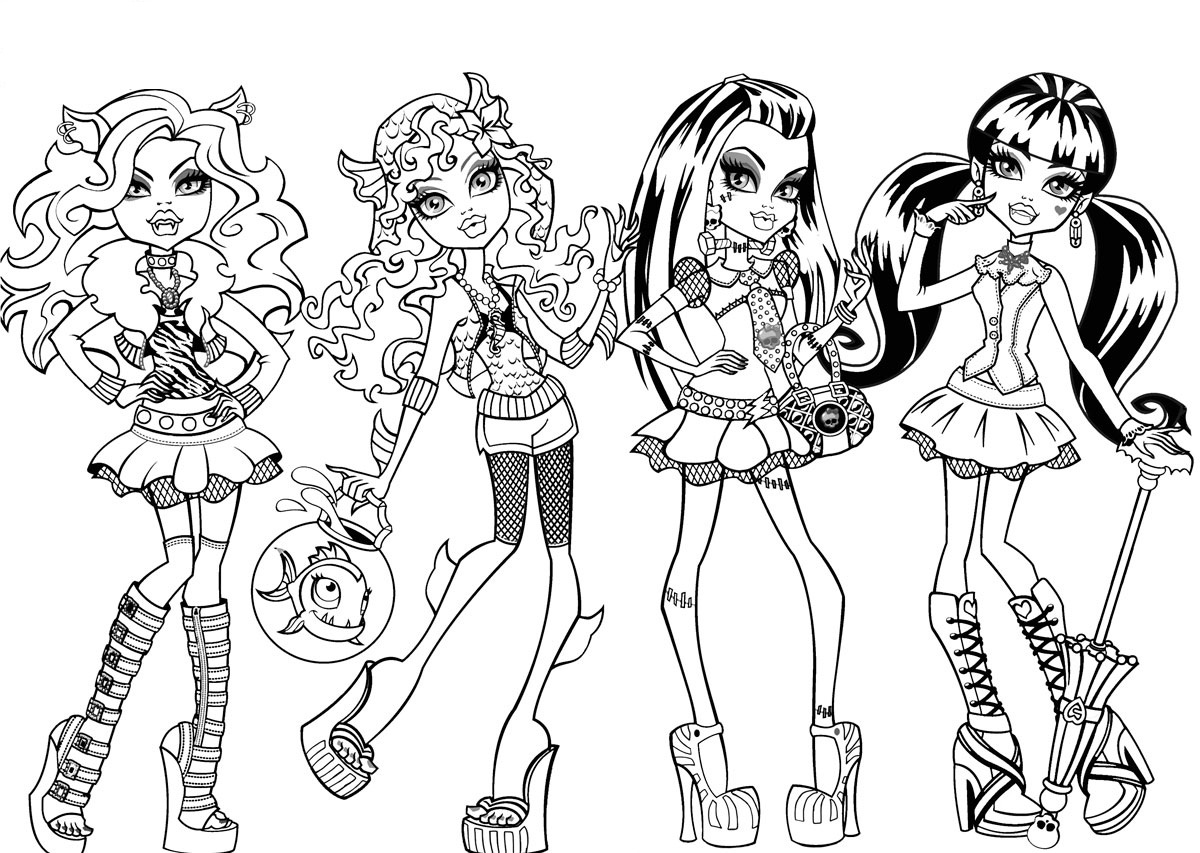 1200x853 Exclusive Coloring Pages Of Monster High Chara