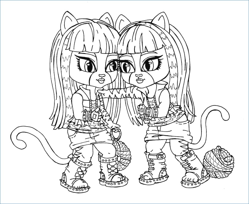834x685 Cute Draculaura Monster High Coloring Page