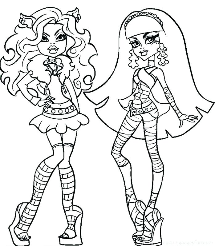698x800 High School Coloring Pages Monster High Color Page Coloring Pages