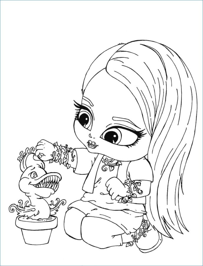 688x900 Draculaura And Clawd Wolf Monster High Coloring Page