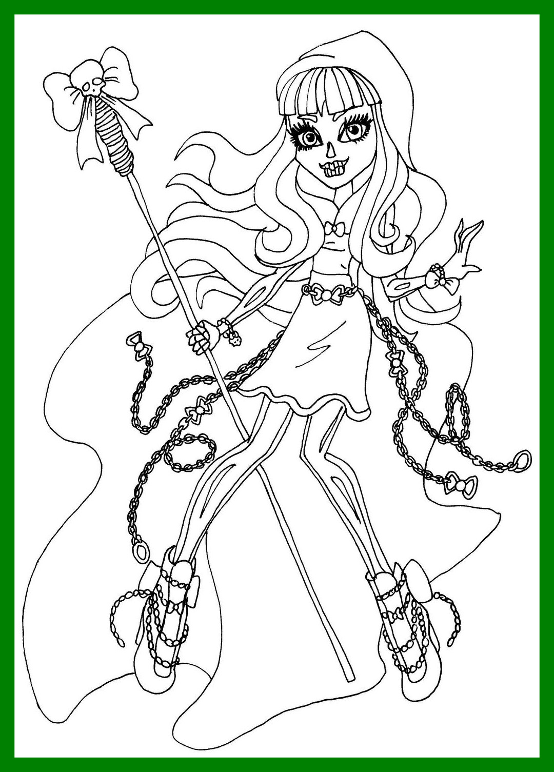 1080x1505 Awesome Baby Monster High Coloring Purrsephone And Pic For Mermaid