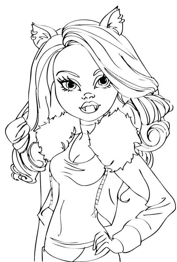 600x884 Monster High Coloring Pages Online Monster High Pets Coloring