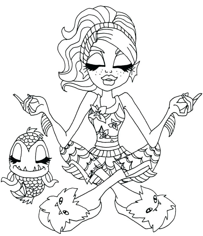 700x814 Lagoona Blue Coloring Pages Monster High Blue Coloring Pages Blue