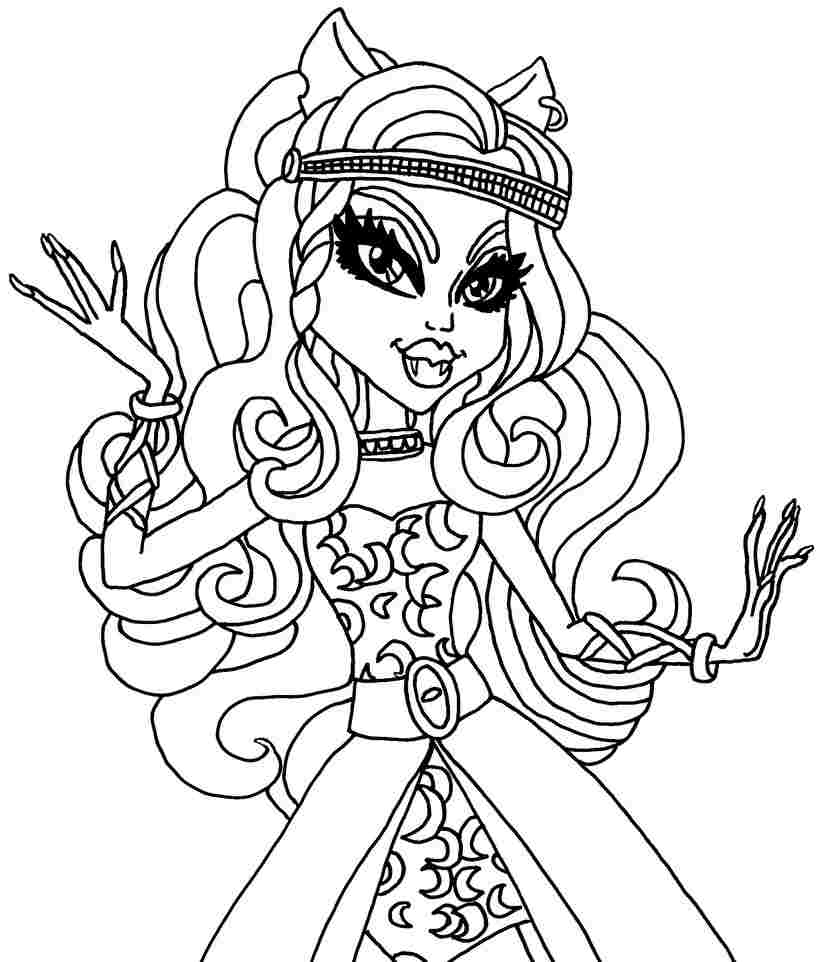 823x962 Monster High Printable Coloring Pages Free