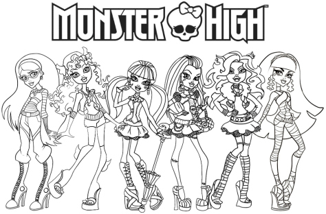 474x312 Monster High Printable Coloring Sheets Charming Monster High