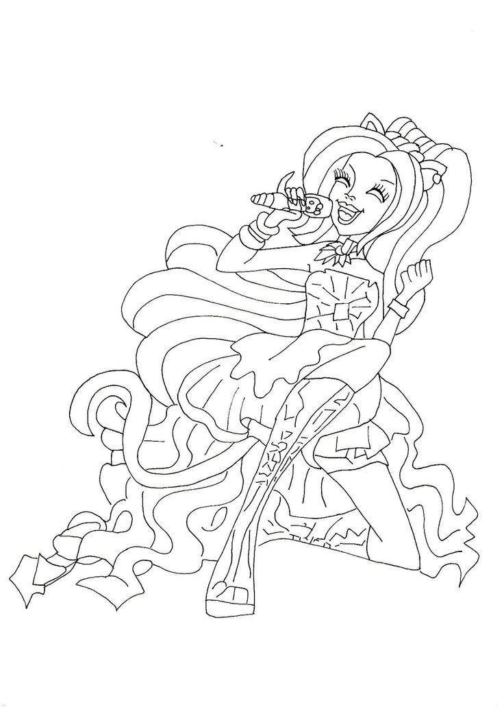 736x1041 Monster High Coloring Pages Catty Noir Inspirational Monster High