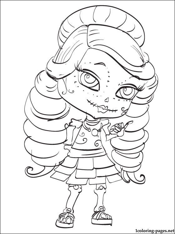 560x750 Skelita Calaveras Monster High Doll Coloring Pages