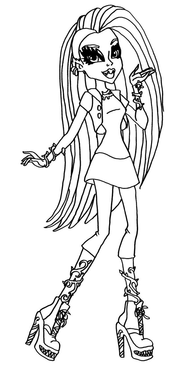 615x1300 Venus Mcflytrap Monster High Coloring Page Monster High