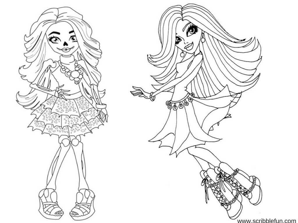 1024x768 Free Monster High Coloring Pages To Print For Kids