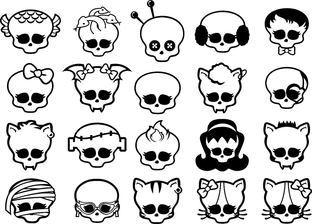 1200x864 Monster High Symbols Coloring Page