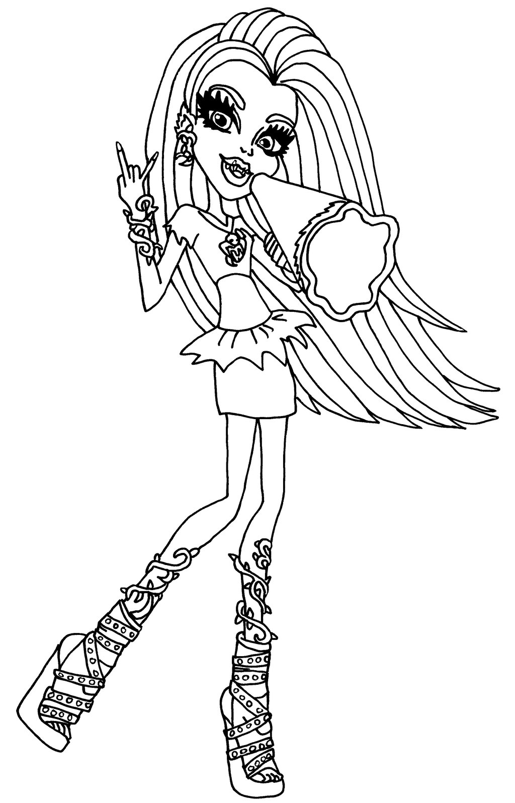 1024x1596 Monster High Venus Coloring Pages To Print