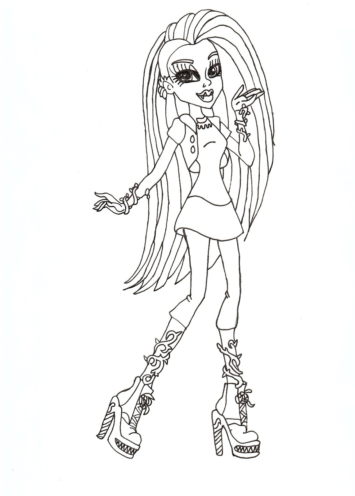1144x1600 Free Printable Monster High Coloring Pages Venus Mcflytrap Free