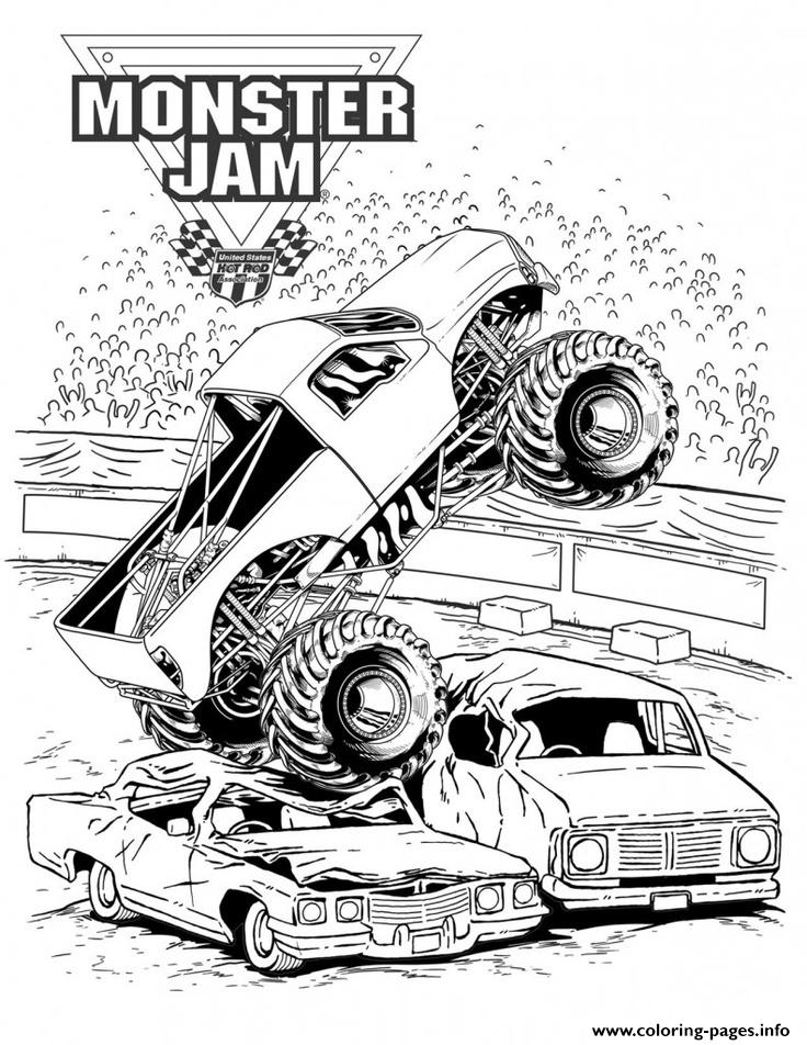 736x952 Grave Digger Monster Jam Truck Coloring Pages Printable