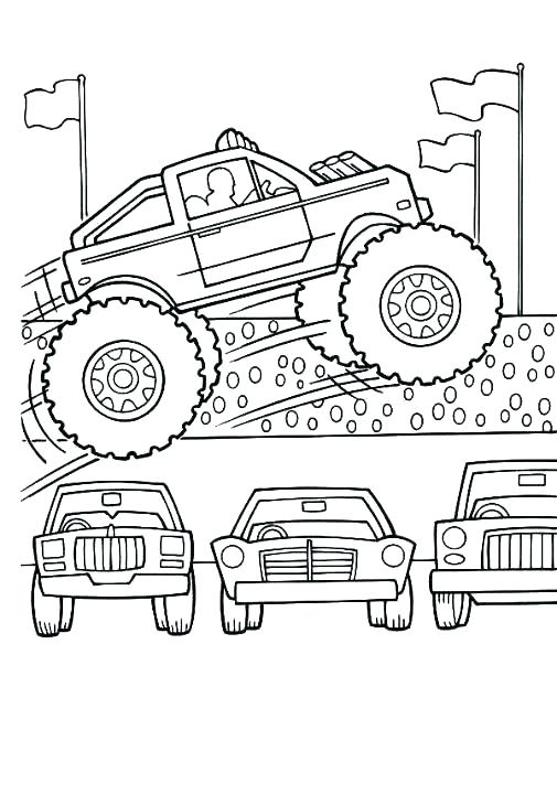505x730 Free Monster Truck Coloring Pages Third Birthday Monster Trucks