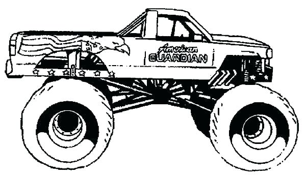 Monster Jam Grave Digger Coloring Pages