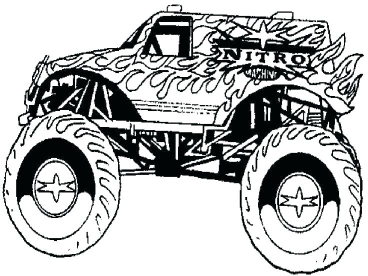 736x552 Grave Digger Coloring Pages Plus Monster Jam Coloring Pages Grave