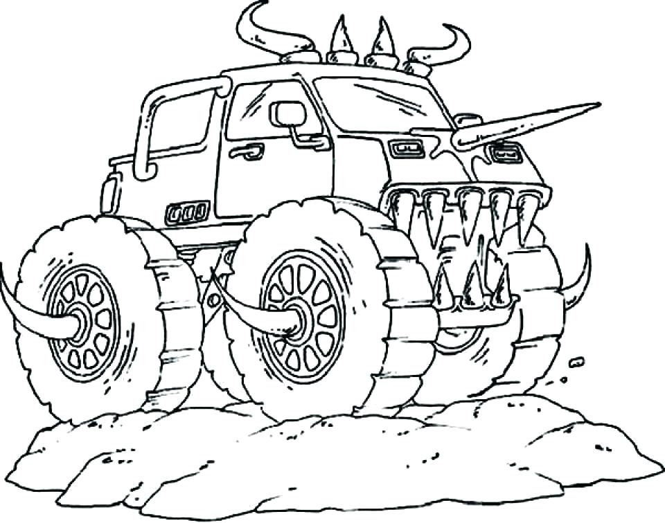 960x756 Grave Digger Coloring Pages Printable Monster Truck Coloring Pages