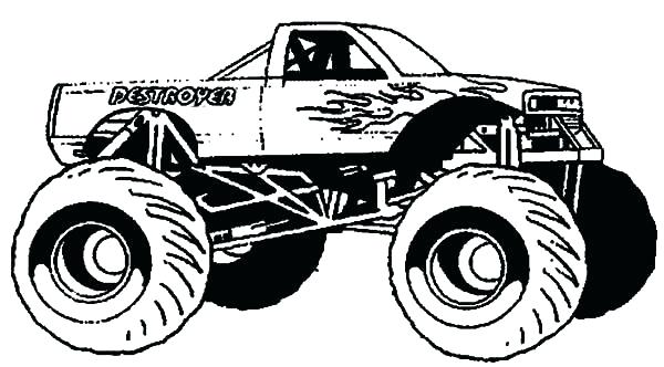 600x332 Grave Digger Monster Truck Coloring Pages Monster Truck Coloring