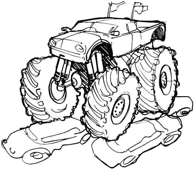 684x599 Elegant Grave Digger Coloring Pages And Monster Trucks Coloring