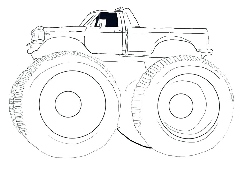1000x708 Ideal Monster Truck Coloring Page Image Coloring Pages Of Huge