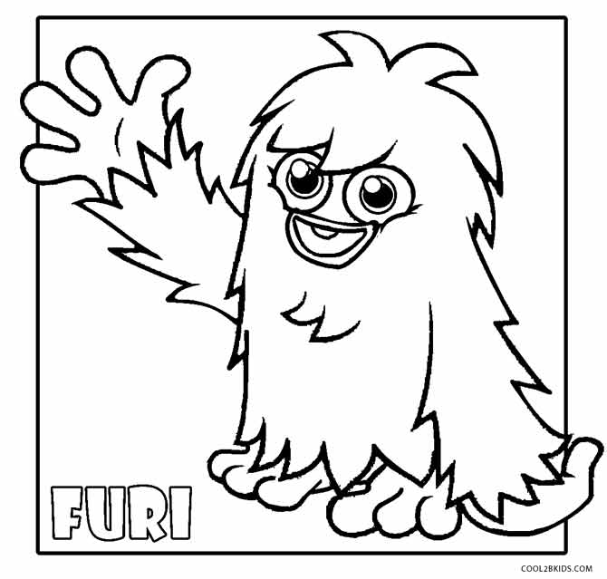 670x639 Printable Moshi Monsters Coloring Pages For Kids Cool2bkids