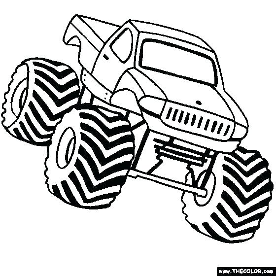 560x560 Coloring Pages Of Monster Trucks 2 Monster Truck Gunslinger