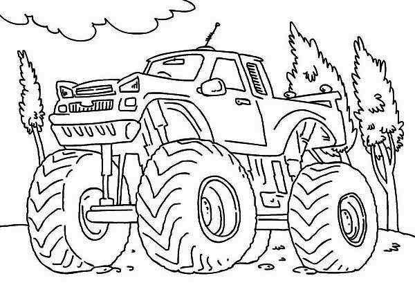 600x425 Monster Truck Iron Outlaw Coloring Page
