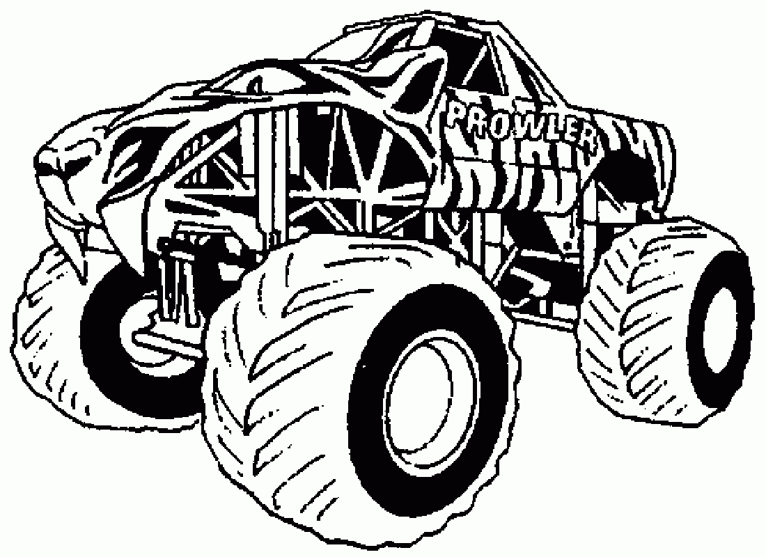 1100x800 Printable Coloring Bigfoot Monster Truck Coloring Pages Free