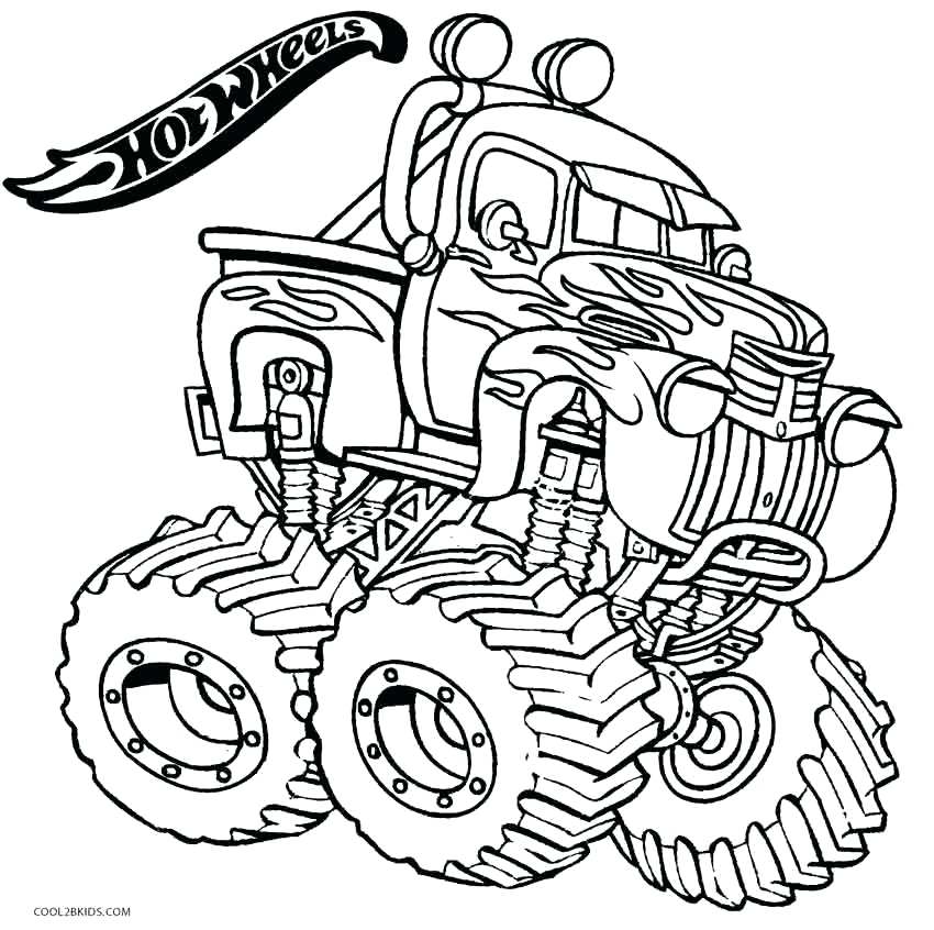 850x846 Hot Wheels Coloring Hot Wheels Monster Truck Coloring Pages Hot