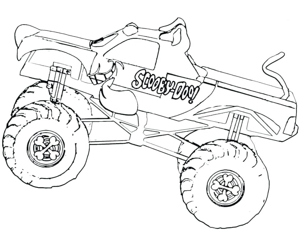 1024x819 Monster Jam Trucks Coloring Pages Truck Blue Thunder Maximum