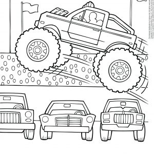 300x300 Coloring Pages Monster Trucks Grave Digger Copy Grave Digger