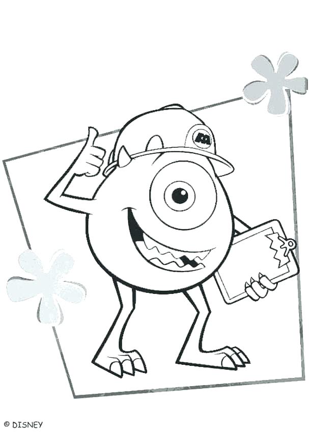 607x850 Monsters Inc Coloring Pages Monsters Inc Boo Coloring Pages