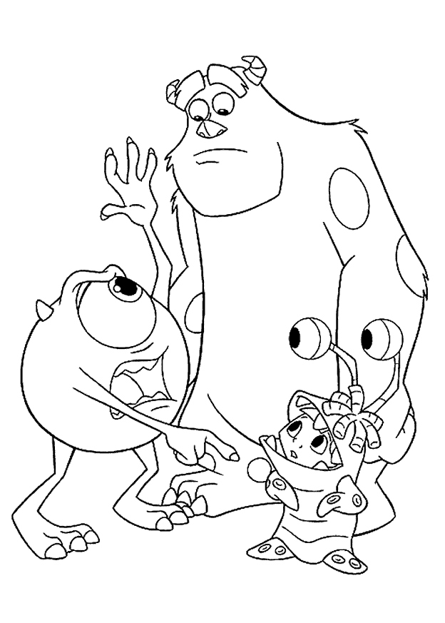 624x873 Monster Inc Coloring Pages Fresh Easy Monsters Inc Characters