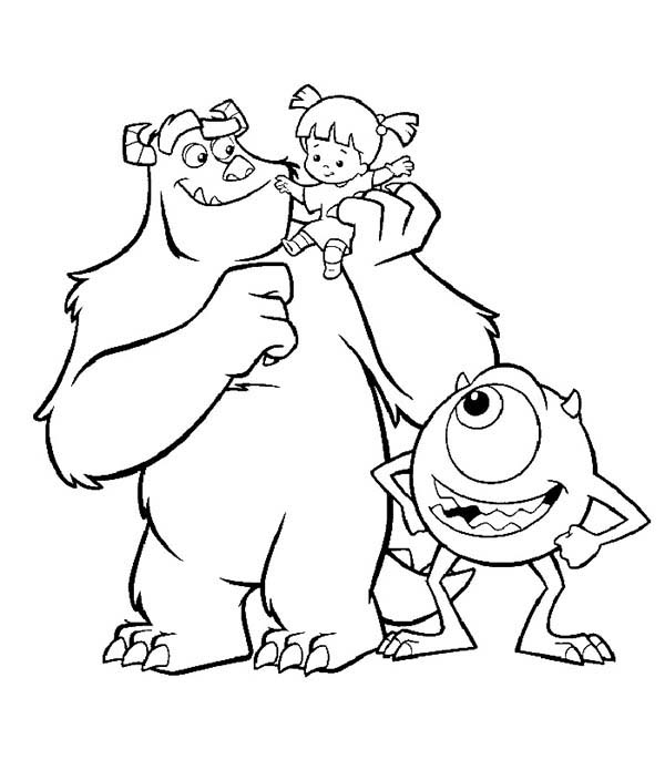 600x686 Sully Monsters Inc Colouring Pages