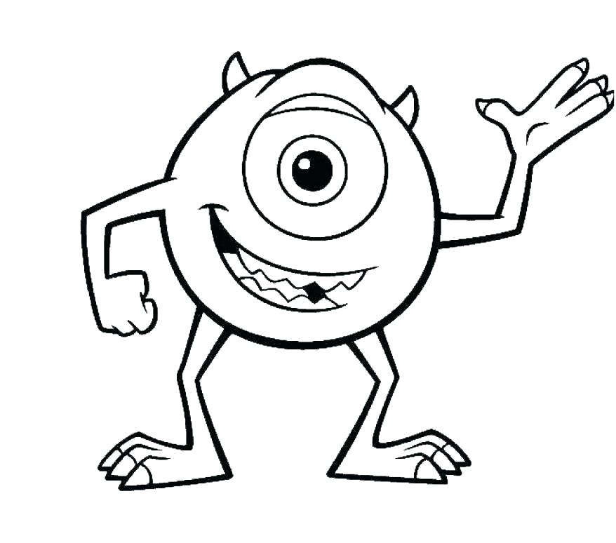 878x774 Monsters Inc Color Pages Cookie Monster Halloween Coloring Pages