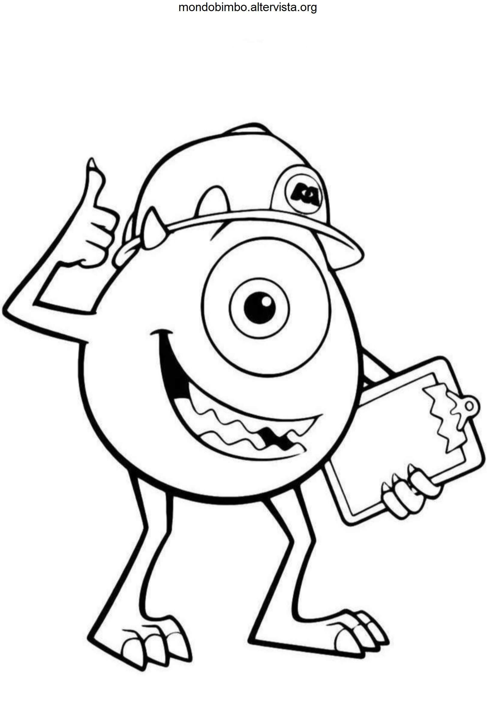 Monsters Inc Coloring Pages Mike