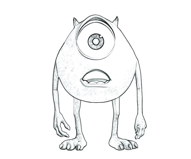 800x667 Mike Wazowski Coloring Pages Monsters Inc Coloring Pages Coloring