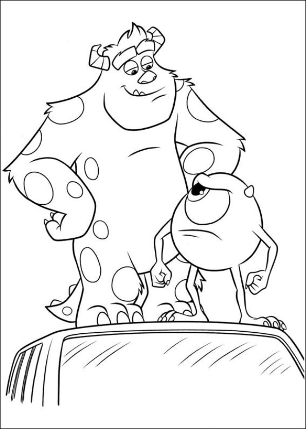 595x834 Breathtaking Monsters Inc Mike Colouring Pages Coloring Page