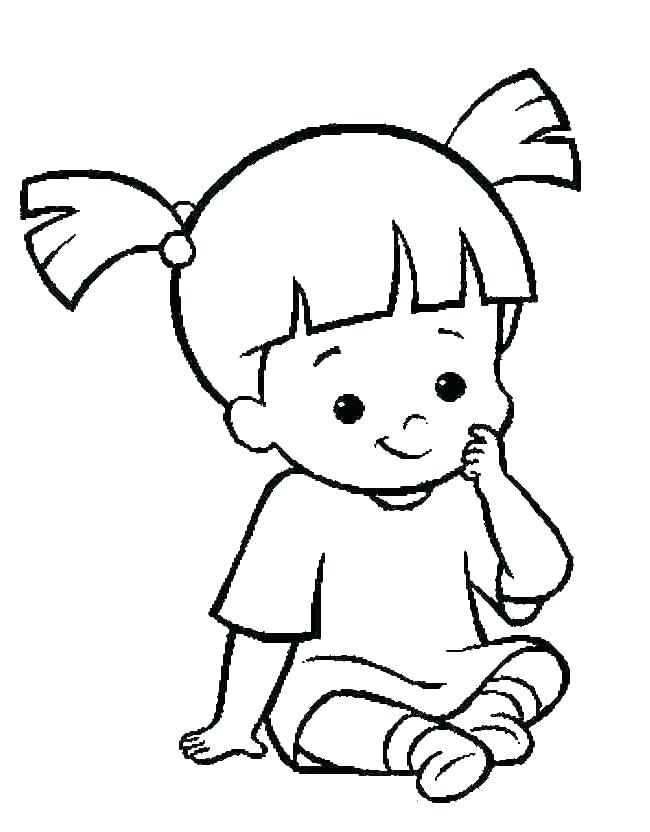 650x832 Monster University Coloring Pages Monsters Inc Coloring Page Boo