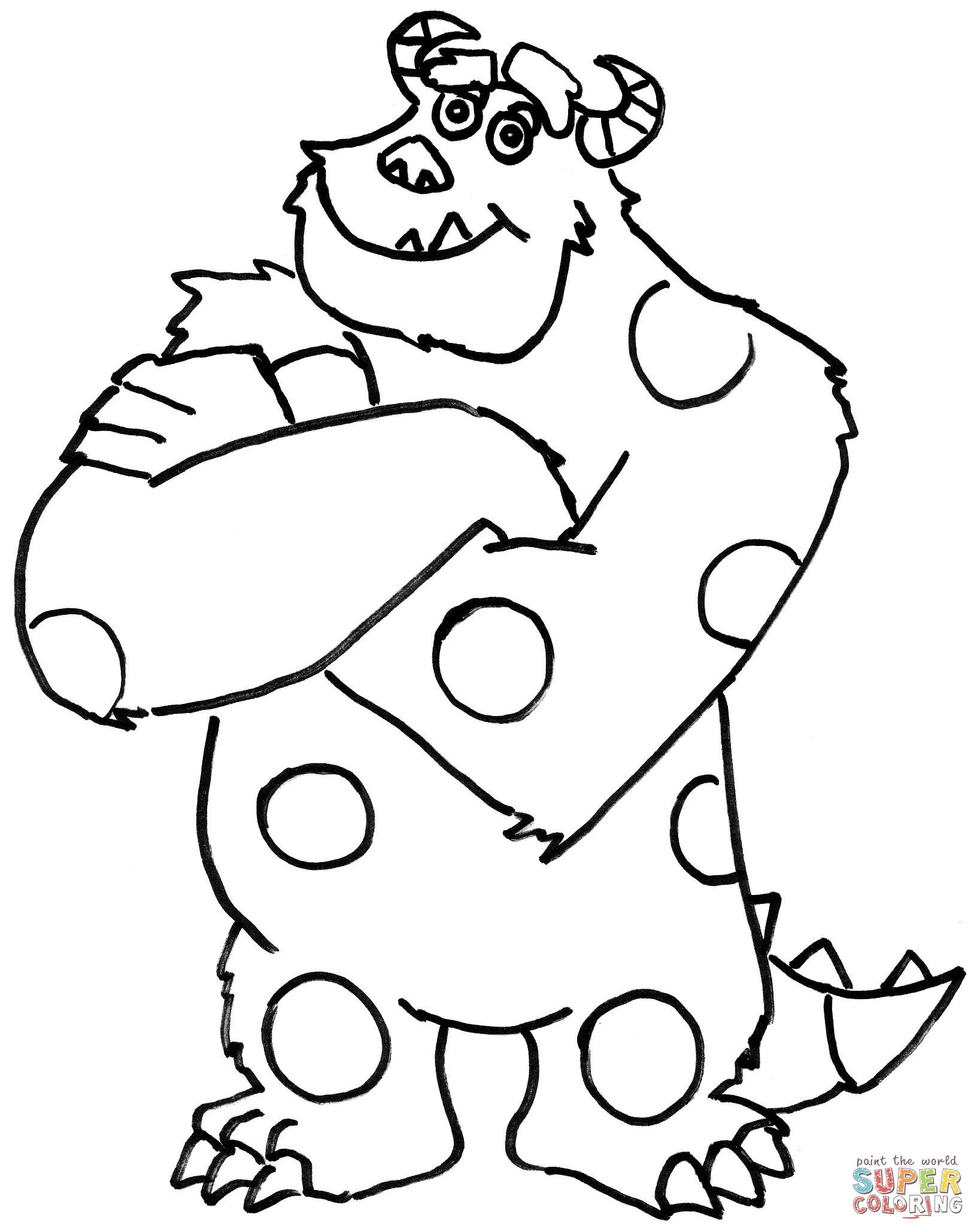 1632x2058 Sully Monsters Inc Coloring Page 28 Images Sulley At 16 Mike