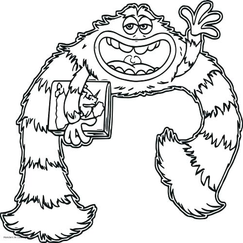 500x500 Monster University Coloring Pages New Monsters Inc Printable
