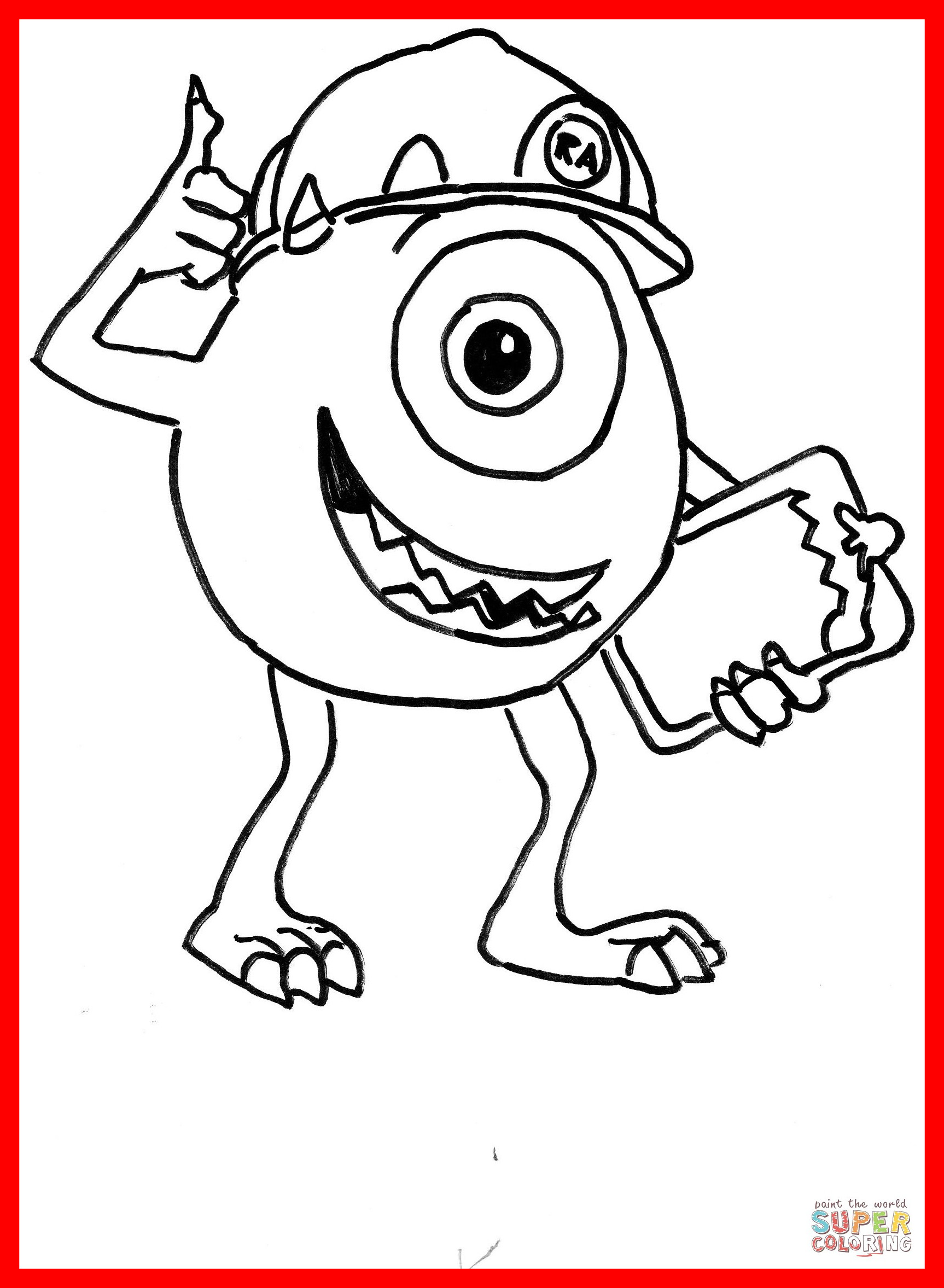 1726x2355 Awesome Monsters Inc Coloring Pages Printable For Funny Pics
